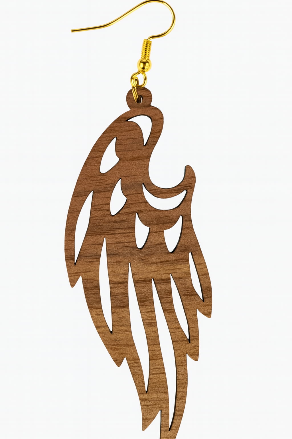 🪽💠 Boucle d’oreille “Aile de Noyer – Modèle II” 💠🪽